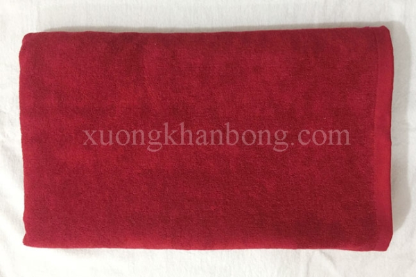 Khăn trải giường Spa Cotton màu đỏ đô